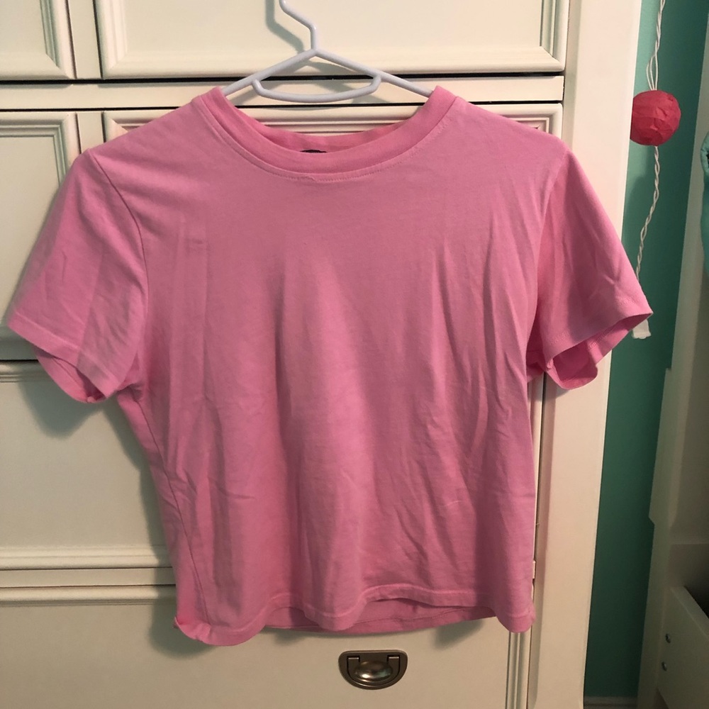 Brandy Melville pink plain t shirt